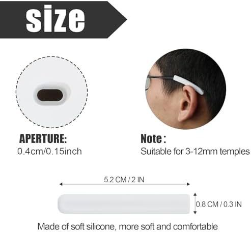 4pcs Eye Glasses Ear Cushion for Glasses Grip Anti-Slip Elastic Comfort Temple Sleeves Eyewear Retainer Tip