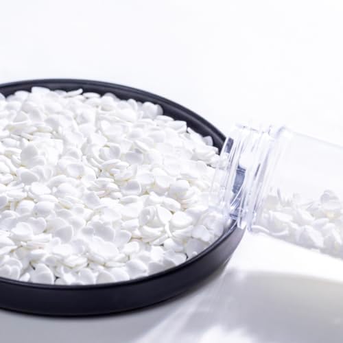 Red Heart Shapes Sprinkles Valentine Jumbo Heart Sprinkles for WEdding Cake Decorating - 3.53 oz/100g. (white)