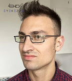 Eyekepper Computer Reading Glasses,UV420 Protection Blue Light Filter,Half-rim Readers,Gunmetal +1.25