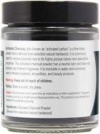 Viva Doria Activated Charcoal Powder, Hardwood Derived, Food Grade, 1.2 Oz Glass Jar