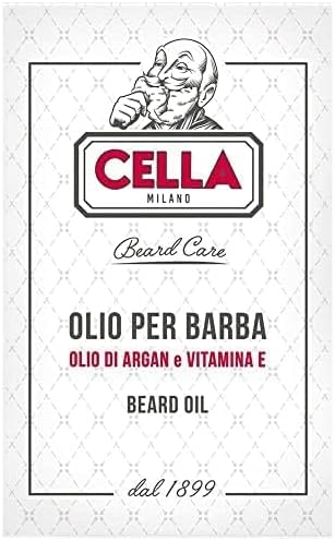 Cella Milano Beard Oil, 50 ml., Made in Italy, Shines, Conditions and Tames your Beard and Mustache.