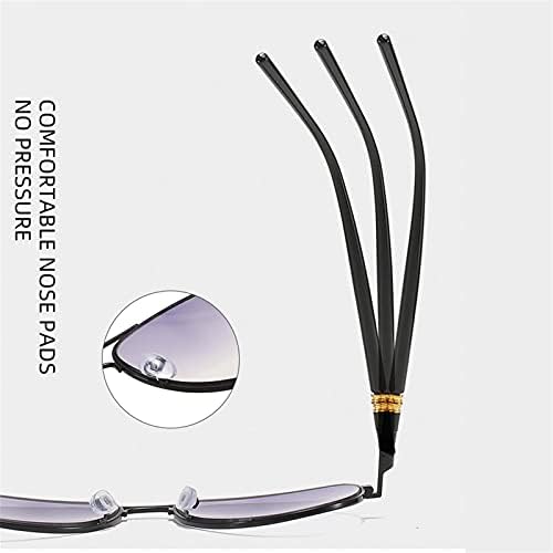 2 Pairs Spring Hinge Invisible Bifocal Reading Glasses UV400 Protection Sunglasses Outdoor Readers Driving Eyeglasses