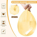 5 Rolls Small Trash Garbage Bags, 2.6 Gallon Strengthen Trash Bags, Durable Plastic Bags for Kitchen Office Home Bedroom Garden Waste Bin, Fit 10 Liter Trash-Can-Liners, 100 Count (Golden)