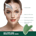Gua Sha Facial Tools, GuaSha Massage Tool Guasha Board for SPA Acupuncture Therapy Trigger Point Treatment, Gua Sha Scraping Massage Tool (Green)