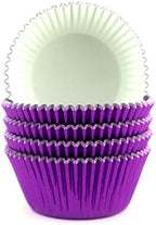 Eoonfirst Foil Cupcake Liners 100 Pcs (Dark Purple)