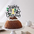 Panda Happy 1st Birthday Cake topper,Panda Cake Decorations, Jungle Animals Theme Party Supplies,Kids Children Newborn Birthday Party Decorations.
