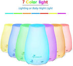 Diffuserlove Essential Oil Diffusers 200ML Remote Control Ultrasonic Mist Humidifiers BPA-Free Aromatherapy Diffuser with 7 Color Lights, Auto Shut-Off for Bedroom Office Kitchen
