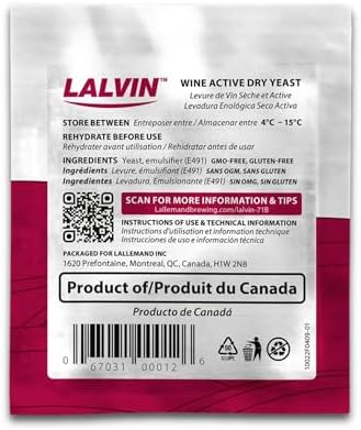 Lalvin EC-1118 Wine Yeast (10 Pack) - Champagne Yeast - Make Wine Cider Mead Kombucha At Home - 5 g Sachets - Saccharomyces cerevisiae - Sold by CAPYBARA Distributors Inc.