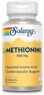SOLARAY L-Methionine Supplement, 500 mg | 30 Count
