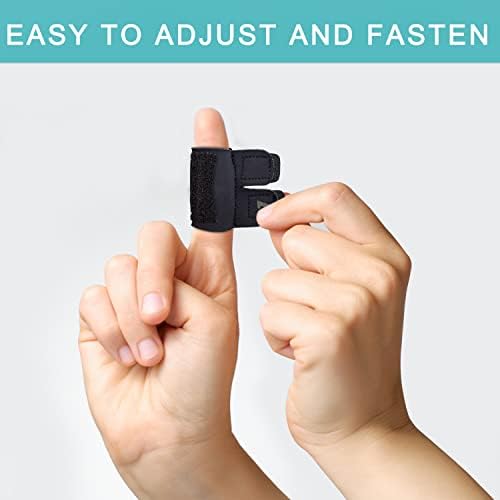 Finger Splint Finger Sleeves Protectors, Adjustable Trigger Finger Splints Thumb Splint Brace for Finger Support Compression Finger Tape for Arthritis - M