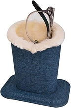 Baitaihem Pack of 2 Plush Lined Eyeglasses Holder Stand Protective Glasses Case For Desks Or Nightstands
