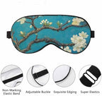 Van Gogh Famous Painting Sleep Eye Mask Blossom Almond Men Women Sleep Mask with Adjustable Strap Eye Cover Eye Shade for Travel, Nap,Meditation