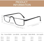 Reading Glasses Metal Thin nose Frame Spring Hinge Readers for Men Eyeglasses No nose support Design