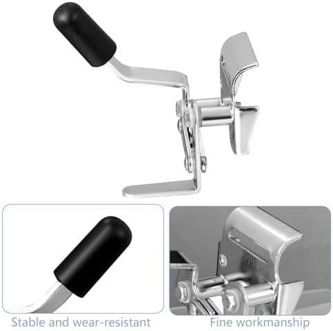 2 Pcs Heavy Duty Wheelchair Brakes Wheel Locks Wheelchair Parts Mount Bolt on Style for 7/8 Inch Tubing Universal Wheel Lock Brake Assembly Medical Transport Chair Brake Side (Silver)