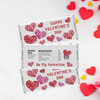 Valentine's Day Candy Wrapper, Hearts, Chocolate Bar Labels, Kids Class Valentine, DIY Kit, Pack of 20