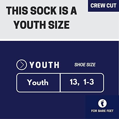 For Bare Feet NFL unisex-child Spray Zone Crew Sock Nfl Youth