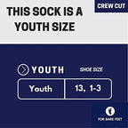 For Bare Feet NFL unisex-child Spray Zone Crew Sock Nfl Youth