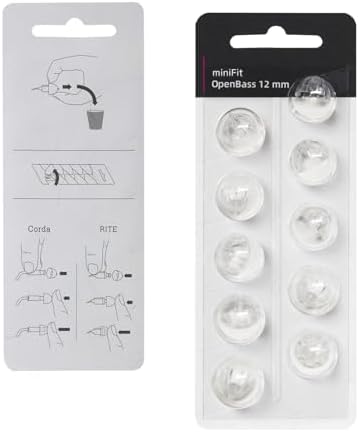 Hearing Aid Domes for Oticon Replacements, Oticon Minifit Open Bass Vent Domes (12 mm/2 Packs）, Universal Domes for Oticon Hearing Aid Supplies. (12MM Open BASS Vent)