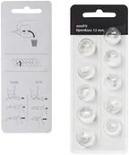 Hearing Aid Domes for Oticon Replacements, Oticon Minifit Open Bass Vent Domes (12 mm/2 Packs）, Universal Domes for Oticon Hearing Aid Supplies. (12MM Open BASS Vent)