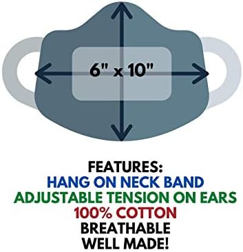 HOPE LOVE SHINE 3-Pack Reusable Face Masks with Lanyard – Camouflage Pattern – Breathable Cotton, Adjustable & Washable Cloth Masks for Adults, Unisex