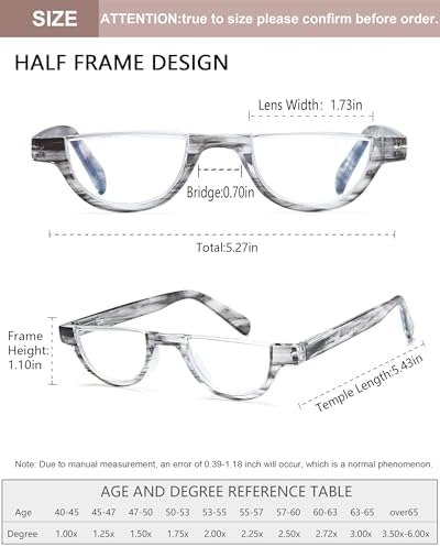 EYEURL Half Frame Reading Glasses for Women-4 Pack Blue Light Glasses Fashion Computer Readers for Women Anti UV Ray Eyeglasses with Spring Hinges,1.5