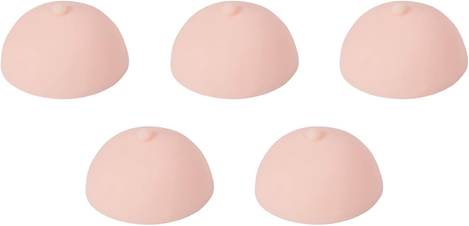 5X 3D Tattoo Areola Practicing Skin Silicone Fake Breasts Chest Pleural Practice Mould for Beginners Permanent Makeup