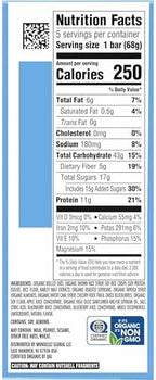 CLIF BAR - Energy Protein Bars - Blueberry Almond Crisp - Made with Organic Oats - Energy Bars - Non-GMO - (5 Pack)