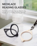 TERAISE Reading Glasses Pendant Necklace Readers Lightweight Portable Anti-loss Reading Glasses with Exquisite Case for Women