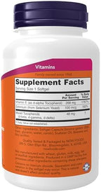 NOW Supplements, Vitamin E-400 IU, Mixed Tocopherols, Antioxidant Protection*, 100 Softgels