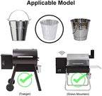 10 Pack Grease Bucket Liner Compatible with Traeger, Pit Boss, Camp Chef, Pellet Grill & Smoker, 6 Inch High Disposable Foil Drip Pan Liners