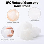 Clear Quartz Raw Stones 1PC, Gemstones Raw Stones and Healing Crystals, Hand Carved Natural Pocket Raw Stone for Decoration Tumbling, Garden(1.18"-1.97")