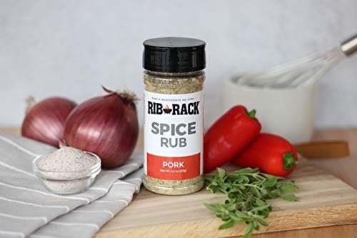 Rib Rack Dry Spice Rub - Pork, 4.5 oz. - Meat Seasoning for BBQ, Grill, Smoker - All Natural Ingredients (Packaging May Vary)