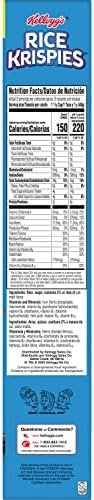Kellogg's Rice Krispies Cold Breakfast Cereal, 8 Vitamins and Minerals, Rice Krispies Treats, Large Size, Original, 12Oz Box (1 Box)