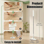Mini Mop for Hard-to-Reach Areas | Zero-Touch Cloth Changing | 39" Extendable Handle 360° Swivel Head Multi-Surface Dust Mop for Bathroom Wall Floor Gap Cleaning (1 mini mop+5 Cloths)