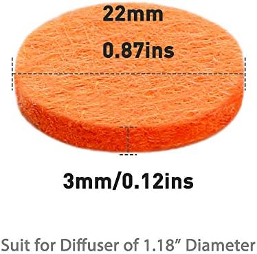 Maromalife 48PCS 22mm Replacement Refill Pads for 30mm Essential Oil Diffuser Necklace, Felt Pads for Aromatherapy Necklace Pendant Diffuser Bracelet Car Diffuser Vent Clip with 12 Colors, 0.87 Inch