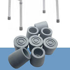 Rubber Crutch Tips 1 Inch 8 Pack, Heavy Duty Replacement Tips for Walker, Cane, Walking Stick and Commode Legs, Non-Slip Walker Feet Caps