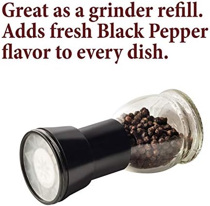 The Spice Way Whole Tellicherry Black Peppercorns - (4 oz) can be used as a grinder refill bulk.