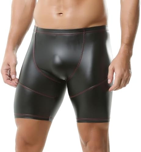 QiaTi Men's Shorts Slim Fit Hot Short Pants Tight Shorts for Holiday Casual Men