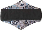 5 Pieces Charcoal Bamboo Mama Cloth/Menstrual Pads/Reusable Sanitary Pads (Silver, Regular (10 inch))