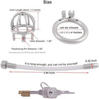 Generic Silver Metal Chastity Cock Cage - Male Chastity Device Locked Cage Sex Toys for Men Stainless Steel Penis Cage Chastity Device for Penis Training and Abstinence Sweater w1