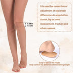 Gel Heel Lifts 1/2 Inch Gel Height Increase Insoles for Leg Length Discrepancies Comfort Half Shoe Inserts for Men and Women Small Shoe Lifts Foot Insoles for Relieving Heel Pain, 1 Pair