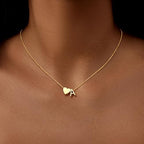 Inerney Easter Gifts for Kids Teen Girls Gold Heart Initial Necklace for Women 14K Gold Plated A-Z Letter Pendant Necklace Dainty Personalized Name Necklace Gift Jewelry Easter Basket Stuffers for Women