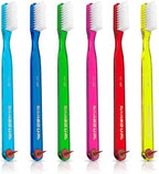 GUM Classic Soft Toothbrush, Full Head, Includes Rubber Tip Dental Pick 1 Count (Pack of 6)