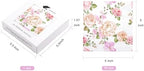 WRAPAHOLIC 50Pcs Pink Floral Cocktail Napkins - 3-Ply Pink Rose and Blossom Disposable Paper Napkins for Wedding Party Tableware Party Supplies - 5 x 5 In