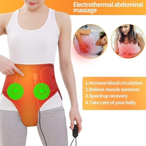 Period Heating Pad, Heating Pad for Period Cramps Massager for Women, with 3 Vibration and Heat Settings, New Upgrade Menstrual Heating Pad for Abdomen Pain and Cramps Relief