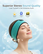 Sleep Headphones Wireless, Bluetooth Sports Headband with Built-in Speakers, Comfortable for Side Sleepers, Workout, Running, Yoga & Travel Long Battery Life, Gift for Men Women