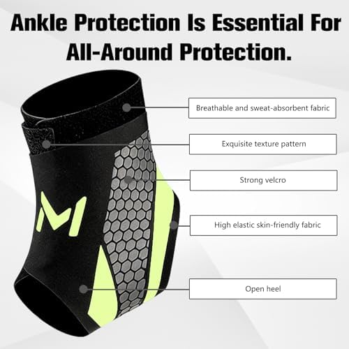 2 Pack Ankle Brace Compression Support Stabilizer for Men Women, Adjustable Lace up Ankles Sock,Basketball Ankle with Straps for Breathable Support for Sports Training and Daily Activity