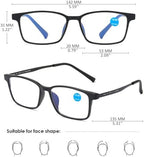 Mens Photochromic Reading Glasses Blue Light Blocking Sun Readers Lightweight Sunglasses UV Protection