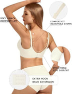 Plus Size Jelly No Underwire Comfort Bra for Women, Full Coverage Seamless Everyday Wireless Bras with Light Support