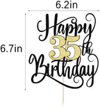 happy 35th birthday cake topper,35 birthday party cake decorations